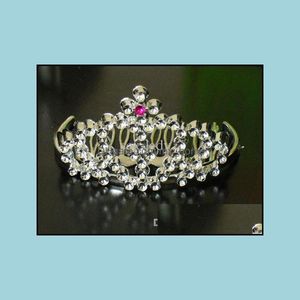 Haarzubehör Baby, Kinder Mutterschaft Kunststoff Krone Hochzeit Tiara Ornamente Partyspielzeug Tanzkleid Mode Stirnband Drop Lieferung 2021 N0K