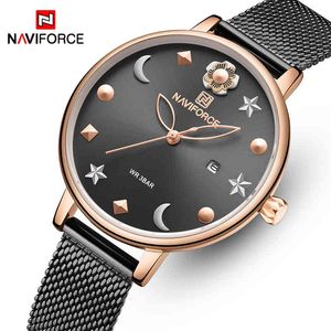 Top Naviforce Mulheres Assista Marca Moda Relógios Luxo Quartzo Impermeável WristWatch Senhoras Relógios Simples Relogios Feminino 210517