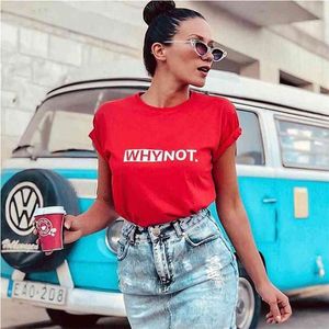 Lustige Buchstaben T-shirt Frauen Baumwolle Sommer Gedruckt T-Shirt Casual Tops T Kurzarm Weibliche Weiß Schwarz Rot T-shirts 210607