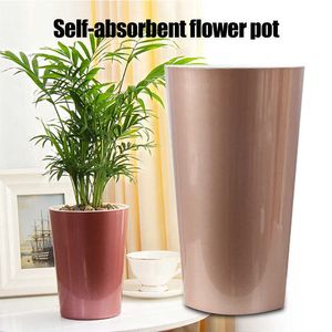 Selbstbewässernder Übertopf Violet Pots Lazy Flower Pot Automatisch bewässernder Übertopf Blumentopf -30 210615