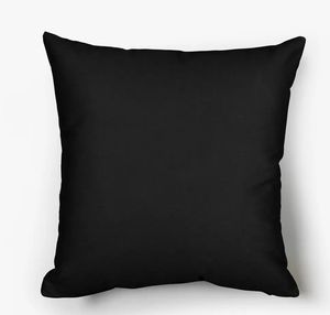 Capa de travesseiro de lona preta 16x16 polegadas capas de travesseiro de lona natural caso de almofada de algodão branco capa de almofada em branco para impressão diy