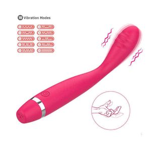 Anal Toys Dildo Vibrator 10 Mode G Spot Vanginal Стимулировка соска Ниппеля для женщин Мастурбация AV Stick Sex 1125