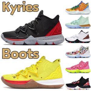 Nuevas zapatillas de baloncesto de 5 botas Kyries Tío Drew Atleta BHM Fresh Hyper Jade Pineapple Team White Black Friends Diseñador de zapatillas para hombres Entrenadores