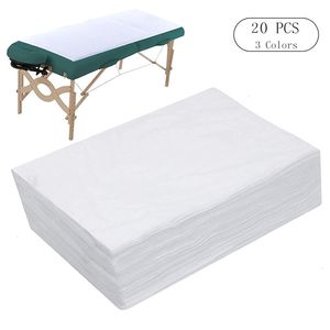 Abrigos Blancos Desechables al por mayor-10 spa shap shaps de masaje desechable hoja de mesa impermeable Tela no tejida x cm