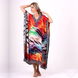 Algodão Long Beach Dress Coverups para mulheres PAREO de Plage Swimsuit cobre Sarongs Swimwear Kaftan # Q841 210420