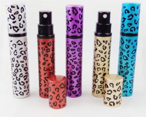 8ml Portable Parfym Atomizer Refilerbar Tom liten sprayflaska för Travel Leopard Mönster Pocket Köln Sprayer