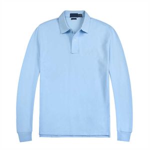 Długi LEEVE Męski T shirt Design Solid Color Mężczyźni Koszulki Polo Hip Hop Odzież Wszystkie mecz Neck Button Spring and Autumn Casual Man Top Cotton