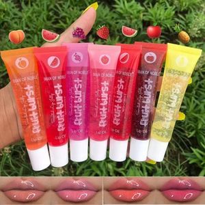 Fruit Burst Lip Oil Pachnący Plumping Błyszczyk Nawilżający Galaretka Błyszcząca Witamina E Oleje Błyszczyk 6szt