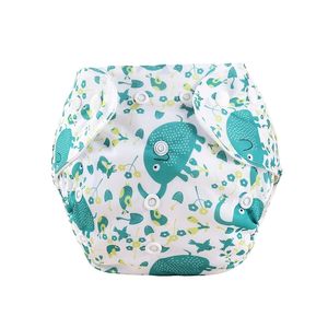 Cartoon Fresh Baby Washable Adjustable Cloth Diaper Waterproof Breathable Eco-friendly 210528