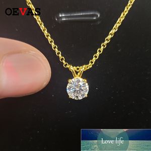 OEVAS Real 1 D Color Moissanite Pendant For Women 18K Gold Plated 100% 925 Sterling Silver Wedding Party Fine Jewelry Gift Factory price expert design Quality