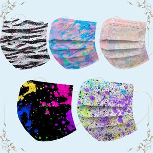 Disposable three-layer ink-splash printing mask anti-dust adult combined non-woven fabric melt blown cloth masks