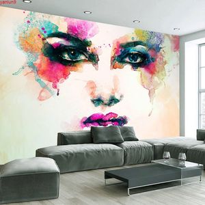 Personalizado 3D papel de parede murais arte moderna arte pintado abstrato beleza poster parede pintura parede sala de estar sofá quarto decorationGood quatity