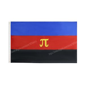 Polyamory Polyamorous Pride Flag 90 x 150cm 3* 5ft Custom Banner Metal Holes Grommets Indoor And Outdoor can be Customized