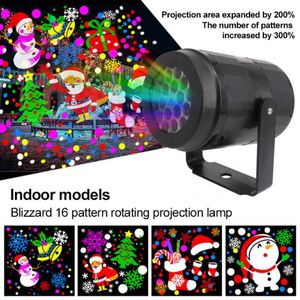 16 Patterns Christmas Laser Projector LED Effects Outdoor Light For ChristmasDay New Year Stage Par Disco Home Party Decoration High-brightness D4.0