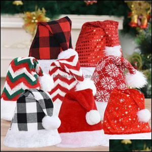 Berets Hats & Caps Hats, Scarves Gloves Fashion Aessories 1Pcs Pluche Used Christmas High Quality Santa Decoration For Home Xmas Festival Pa