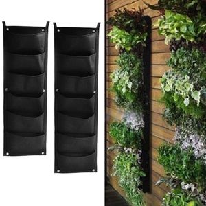 Vertikal trädgårdsplantare Florkrukor Layout Vattentät väggmontering Hängande blomkruka Bag Inomhus utomhusbruk 210615