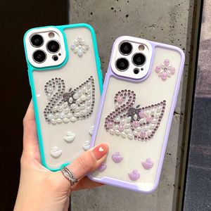 Nuova custodia di design Custodia per armatura trasparente 3 in 1 per iPhone 13 12 11 pro max xr 6 7 8 cover posteriore di qualità per ragazze e donne