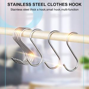 Hooks & Rails 10pcs S Shaped Clasp Stainless Steel Railing Hanging Storage Hook For Home Kitchen Bathroom Organizer Holder Tools