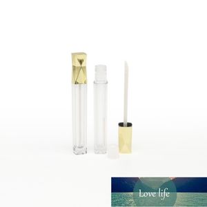 Tubo vuoto per lucidalabbra Bottiglia quadrata per rossetto liquido Contenitori cosmetici in plastica Confezione glassata Tappo dorato