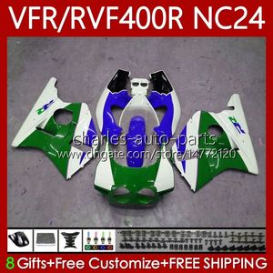 Кит для кузова для Honda RVF VFR 400 VFR400 R 400RR Green Blue 1987-1988 Bodys 78NO.174 VFR400R VFR400RR NC24 V4 87 88 RVF400R VFR 400R RVF400 R 1987 1988