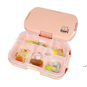 2 o 1 Pz Lunch Box per bambini Scompartimento sicuro per alimenti Design Contenitori portatili Scatole impermeabili per la scuola Forno a microonde JJA9180
