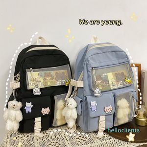 Backpack Cute Girls Women Large Capacity Ins School Bags For Teenage Female Korean Harajuku Student Bookbag