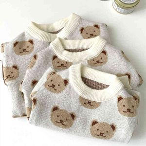 Autumn Dog Sweaters for Small Dogs Bear Print Chihuahua Clothes Cute Korean Style Corgi Clothing Pet Dogs Cats Costumes 211106