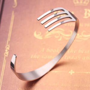 Fashion Creative Personality Knives And Forks Stainless Steel Bracelet Opening Adjustable Trendy Men Women Bangle Jewelry Gift X0706