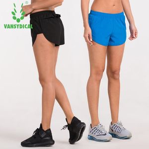 Koşmak Şort Vansikal 2021 Kadın Spor Eğitimi Yoga Hızlı Kurutma Dokuma Fitness Nefes Alabilir Gevşek Spor Salonu Kadınlar