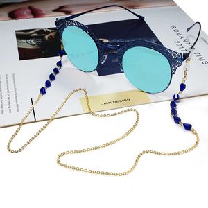 Moda Luksusowy Kryształ Zroszony Łańcuchy Okulary Łańcuch Kobiety Retro Okulary Smyczce Eyewear Neck Pasek Naszyjnik