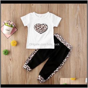 Sets Baby Clothing Baby, Kids & Maternityfocusnorm 0-5Years 2Pcs Childrens Girls Leopard Clothes Set Summer Short Sleeve Tops+Overalls Pants