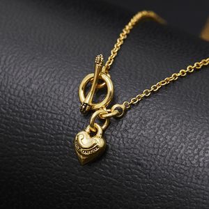 Luxury Style Korean Temperament Simple and Small Mini Love Necklace Letter Smiling Face Heart-shaped T-button Clavicle Female Neck Chain Jewelry