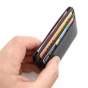 Card Holders Men's Leather Case Thin Coin Purse Sort Wallet Slim Luxurious Skin Envelope Style Soft Knitting Container