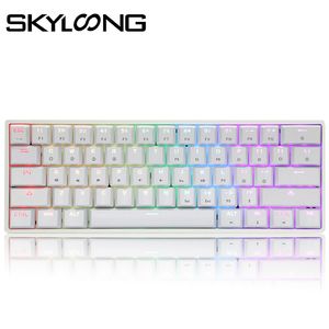 SKYLOONG GK61 61 Keys Gaming USB Wired RGB Backlit Gamer Mechanical Keyboard For Desktop Tablet Laptop SK61