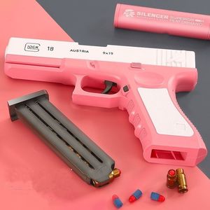 Jitter with the same girl pink shell Glock soft bomb boy toy gun tiktok simulation children
