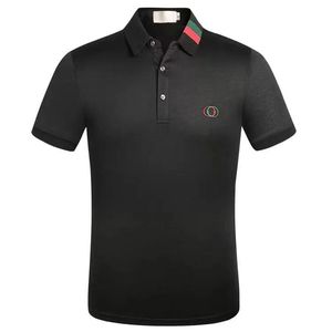 2022ss Италия Мужские рубашки поло поло змея пчела вышивка мода повседневная высокая уличная одежда мужская рубашка футболки Tees Topsm-3XL # 620