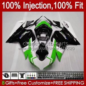 Bodywork Injection For DUCATI 848 1098 1198 S R 1198R 07 08 09 10 11 12 Black green Body 18No.104 848S 848R 1098R 07-12 1098S 1198S 2007 2008 2009 2010 2011 2012 OEM Fairing