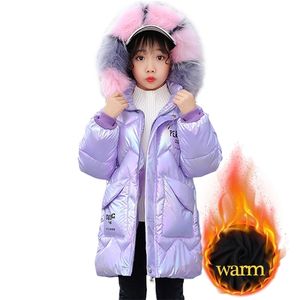 여자 코트 겉옷 두꺼운 따뜻한 모피 후드 소녀 est 키즈 봄 가을 의류 211204