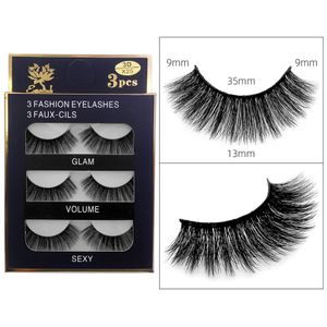 Luz suave Espessura 3D Mink Falso Eyelashes Extensões Natural Long Messy Crisscross Reusável Mão Feito Falso Acessório de Maquiagem de Lashes para Olhos Uso Diário DHL