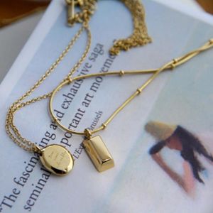 Pendant Necklaces Bijoux Femme Gold Nugget Chocolate Pea Kpop Fashion Necklace For Women Simple Stainless Steel Snake Chain Choker