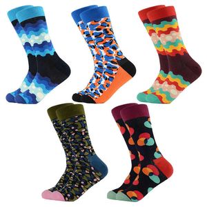 Fun Socks Abstractly-patterned Socks For Men And Women Combed High Quality Knitting Material Suitable For Home And Travel X0710