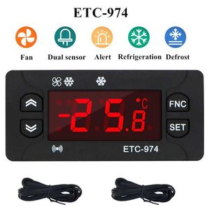 ETC-974 Mini Temperature Controller Refrigerator Thermostat Regulator Thermoregulator Thermocouple NTC Dual sensor 220V 40%off 210719