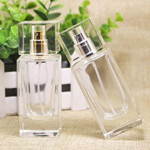 Hight Quality 50ml Crystal Practical Glass Refillable Perfume Bottle With Metal Spray Empty Packaging Parfum Case Free