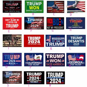 Trump 2024 Bandeira Faça América Grande Novamente Nos EUA Banners Eleitorais Presidenciais 2ª Alteração Vintage American Flags Livre DHL Navio 100 pcs HH21-589