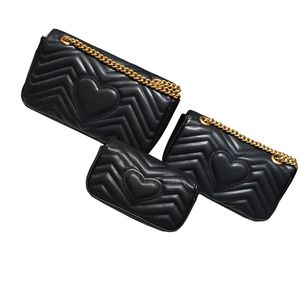 Mamont Flip Chain Chain Bolsas de ombro Clássico Negro Ondulado Padrão Bolsa Mulheres Designers de Luxo Saco De Bolsa De Couro Real Totes de Embreagem