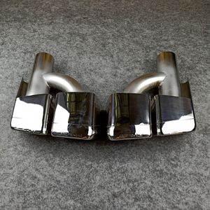 Pair 2 Colors H Model For AMG Style Car Rear Muffler Pipe Universal 304 Stainless Steel Square Shape Exhaust Tips
