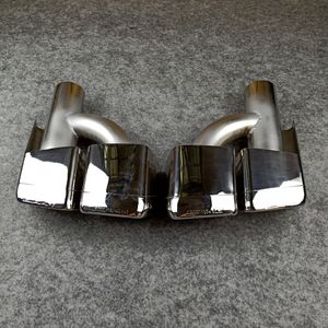 Par de 2 cores H Modelo para AMG Style Car silenciador traseiro Universal 304 Aço inoxidável Forma quadrada Dicas de exaustão