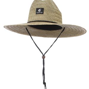 Classic Handwork Women Men Lifeguard Hat Straw Summer Beach Sun hat Outdoor Wide Brim Jazz Panama Womens 210608