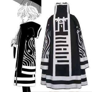 Anime Tokyo Revengers Kawaragi Senju Cosplay Kostymer Jackor Kimono Robe Uniforms Coats Cloak Halloween Party Y0913