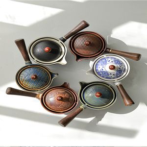 Chinesisches Gongfu-Teeset aus Porzellan, tragbare Teekanne mit 360-Grad-Teebereiter und Teesieb, alles in einer Geschenktüte 2021